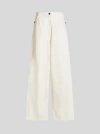 Etro Pegaso-embroidered Wide-leg Jeans In White