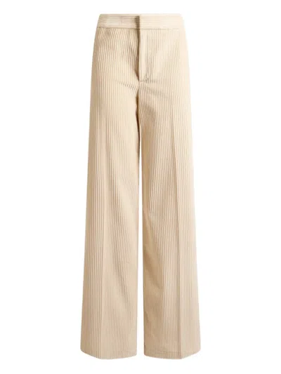 Etro Wide-leg Corduroy Trousers In Neutral