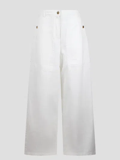 Etro Wide Leg Denim Jeans In White