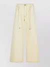 Etro Wide-leg Denim Trousers Drawstring Detail In Yellow
