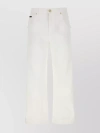 ETRO WIDE LEG EMBROIDERED COTTON TROUSERS WITH TURN-UP CUFFS