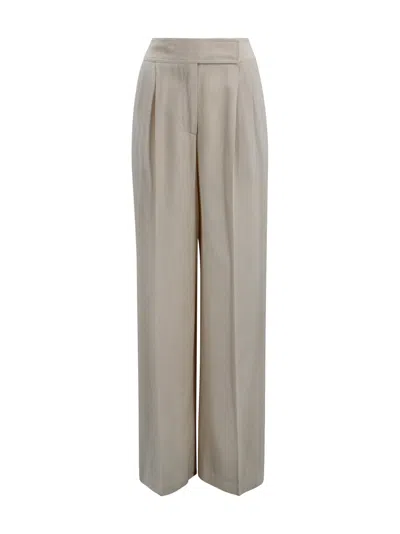 Etro Wide Leg Flamed Viscose Trousers In Neutral