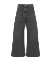 Etro Wide Leg Jeans With Belt Loops And Contrast Stitching In Black