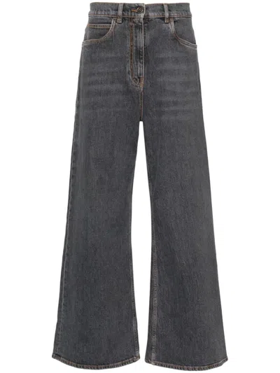 Etro Wide-leg Jeans In Gray