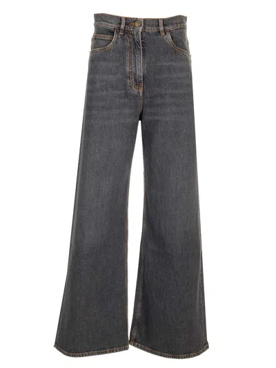 ETRO WIDE LEG JEANS GREY