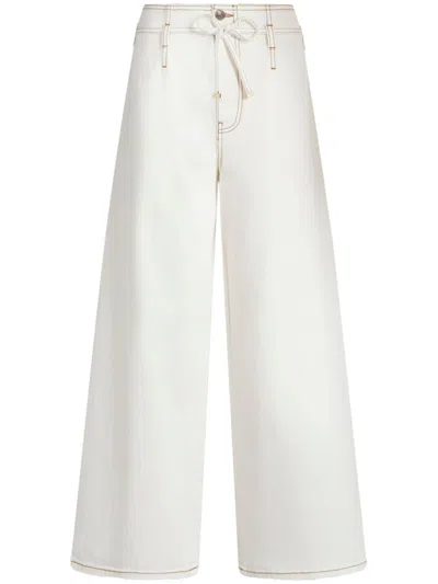 Etro Wide-leg Jeans In White