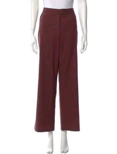 Pre-owned Etro Wide Leg Pants In Burgundy