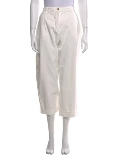 Pre-owned Etro Wide Leg Pants In White