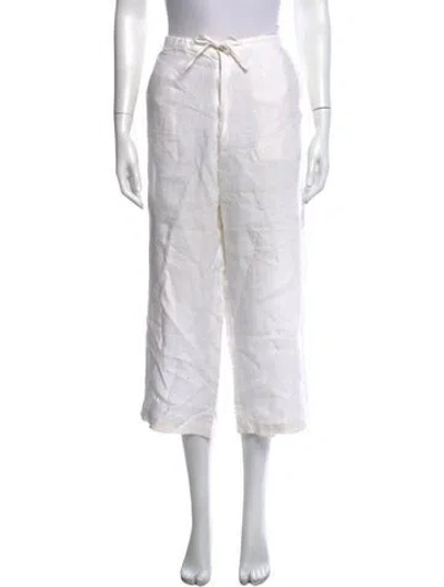Pre-owned Etro Wide Leg Pants In White