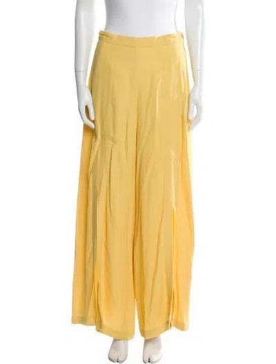Pre-owned Etro Wide Leg Pants In Yellow
