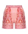Etro Paisley-print Shorts In Pink