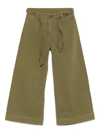 Etro Kids' Wide-leg Trousers In 绿色