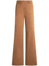 Etro Plain-coloured Wide-leg Trousers In Brown