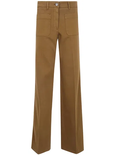 Etro Printed Wide Leg Jeans In Brown