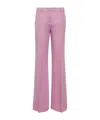 Etro Viscose Blend Flared Pant In Pink