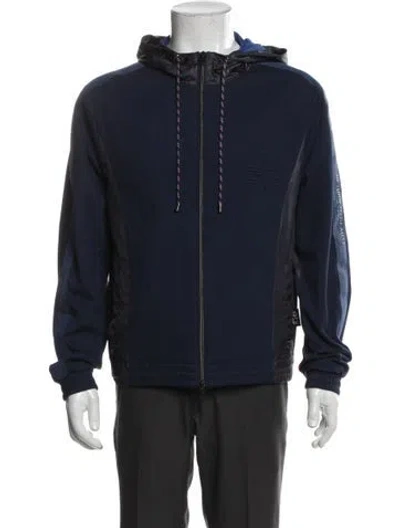 Pre-owned Etro Windbreaker In Blue