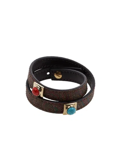 Etro Winding Bracelet In Black