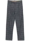 Etro Windowpane-pattern Trousers In Blue