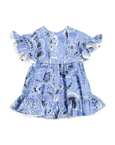 Etro Woman Baby Dress Light Blue Size 9 Cotton