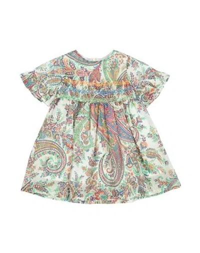 Etro Woman Baby Dress Light Green Size 9 Cotton In Multi