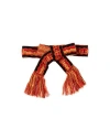 Etro Woman Belt Orange Size Onesize Wool, Viscose, Polyester In Orange