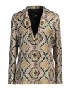 Etro Medallion-print Silk Single-breasted Blazer Jacket In Black