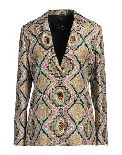 ETRO ETRO WOMAN BLAZER BLACK SIZE 6 SILK