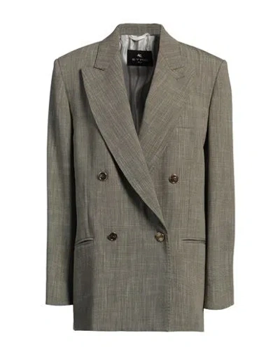 Etro Woman Blazer Military Green Size 8 Viscose, Polyester