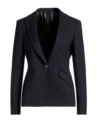 Etro Woman Blazer Navy Size 2 Wool In Blue