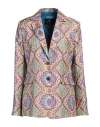 Etro Woman Blazer Purple Size 6 Silk