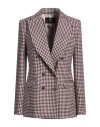 Etro Structured Houndstooth Jacket With Button Detailing In Red