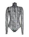 Etro Woman Bodysuit Black Size 6 Polyamide, Elastane In Black