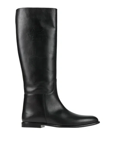 Etro Woman Boot Black Size 8 Leather