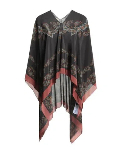Etro Woman Cape Black Size Onesize Silk