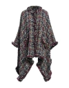 Etro Woman Cape Charcoal Size Onesize Wool, Polyester, Mohair Wool, Cotton, Viscose