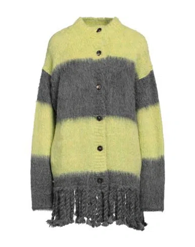 ETRO ETRO WOMAN CARDIGAN LIME GREEN SIZE 10 ACRYLIC, ALPACA WOOL, MOHAIR WOOL, POLYAMIDE, WOOL