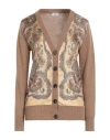 ETRO ETRO WOMAN CARDIGAN BEIGE SIZE 8 WOOL, CASHMERE, SILK