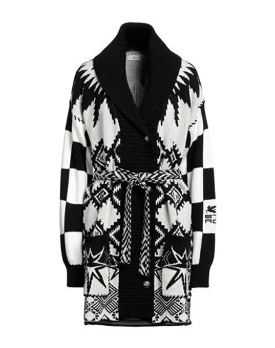 Etro Woman Cardigan Black Size 8 Cotton, Wool