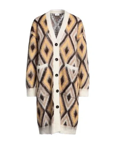 Etro Woman Cardigan Ocher Size 6 Wool, Polyamide In Yellow