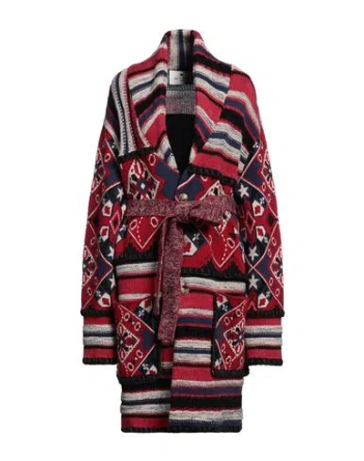 Etro Woman Cardigan Red Size L Wool, Alpaca Wool, Acetate