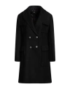 Etro Double-breasted Wool Coat With Floral Buttons In Black