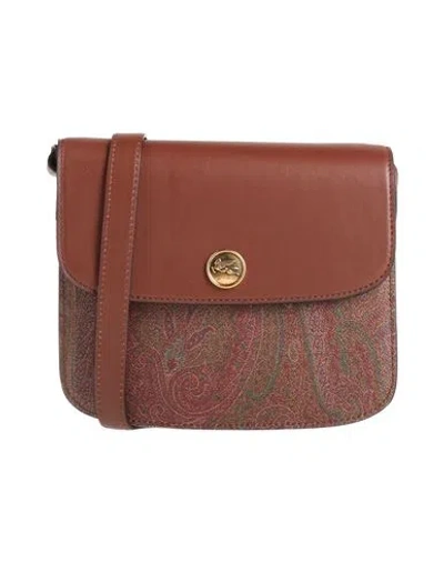 Etro Woman Cross-body Bag Chocolate Brown Size - Pvc - Polyvinyl Chloride, Calfskin, Cotton, Polyest