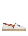 Etro Woman Espadrilles White Size 7 Textile Fibers, Soft Leather In White