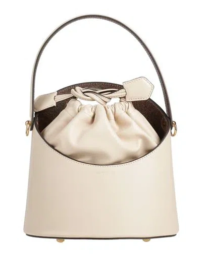 Etro Woman Handbag Beige Size - Calfskin, Cotton, Polyester, Pvc - Polyvinyl Chloride, Modacrylic In Beige