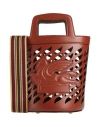 Etro Logo Detailed Bucket Bag In Brown