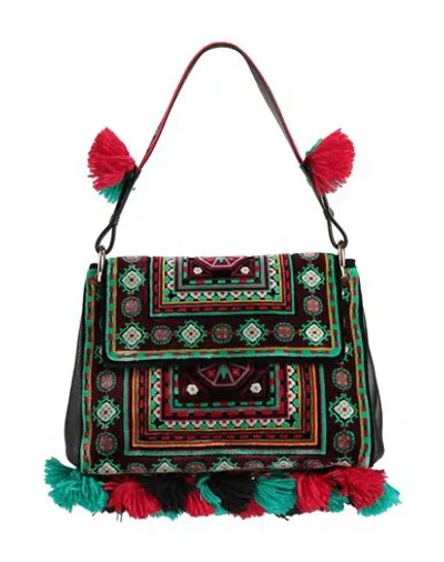 Etro Woman Handbag Burgundy Size - Leather, Textile Fibers In Red