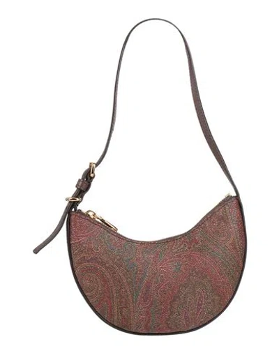 Etro Woman Handbag Dark Brown Size - Cotton, Polyester, Pvc - Polyvinyl Chloride, Calfskin