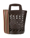 Etro Woman Handbag Dark Brown Size - Leather