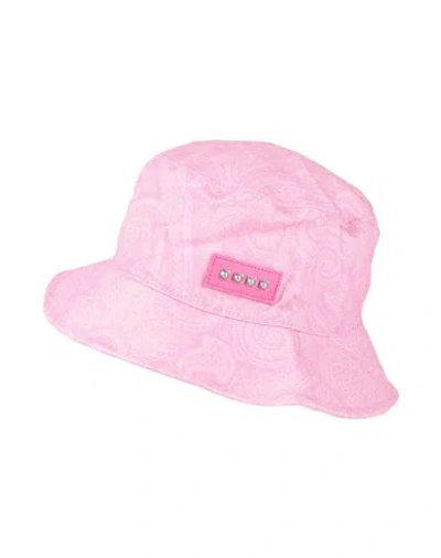 Etro Woman Hat Pink Size 7 ⅛ Cotton