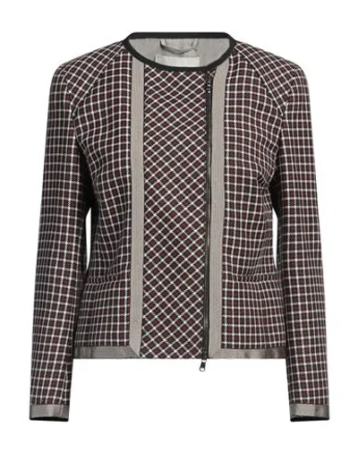 Etro Woman Jacket Garnet Size 12 Wool, Silk In Red